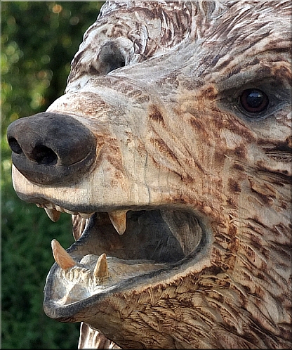 grizzly bär holzwerker jochen adam schnitzen mit der motorsäge